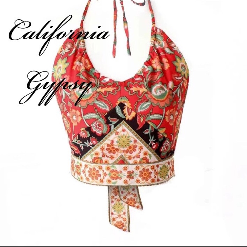 Bohemian gypsy festival halter top🌈 - Picture 2 of 8